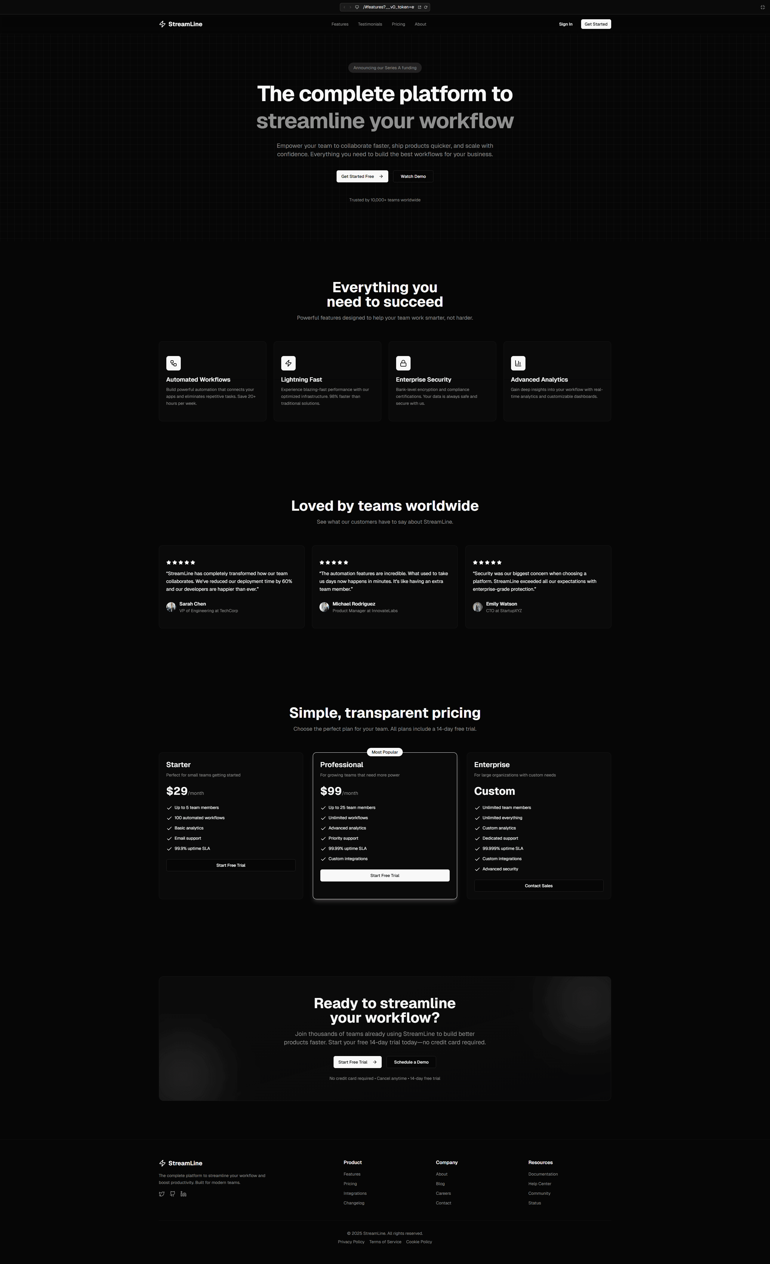 Landing Page - Saas EUA